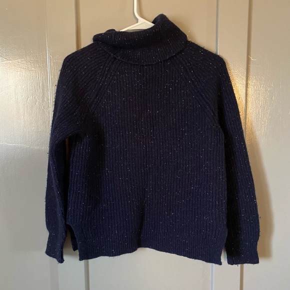 Thick wool and nylon fold over turtle neck sweater - Picture 2 of 2